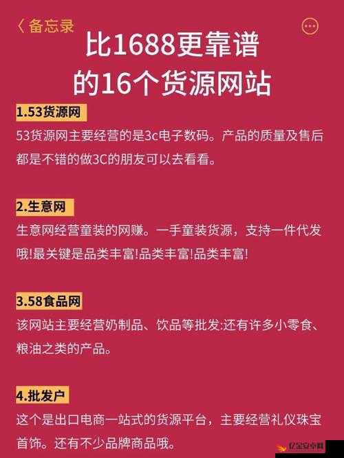 成品网站 1688 入口：带你走进丰富商品的广阔天地